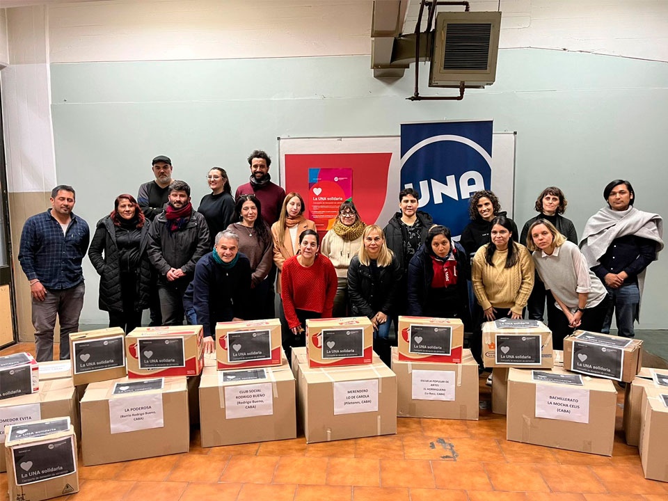 Se realizó la entrega de los alimentos recaudados en la campaña de donación LA UNA solidaria